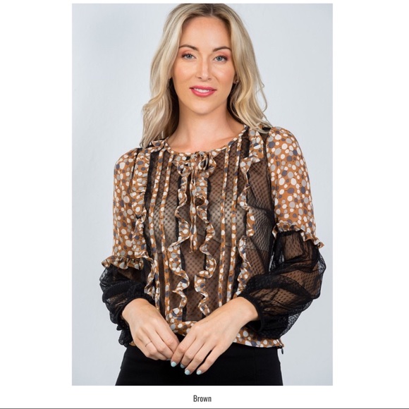 sheer mesh blouse